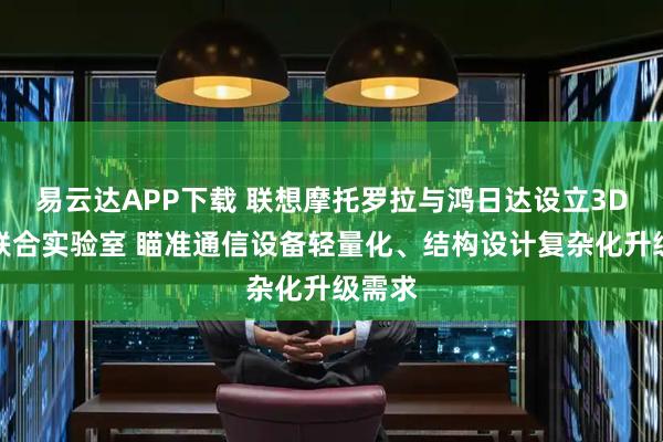 易云达APP下载 联想摩托罗拉与鸿日达设立3D打印联合实验室 瞄准通信设备轻量化、结构设计复杂化升级需求